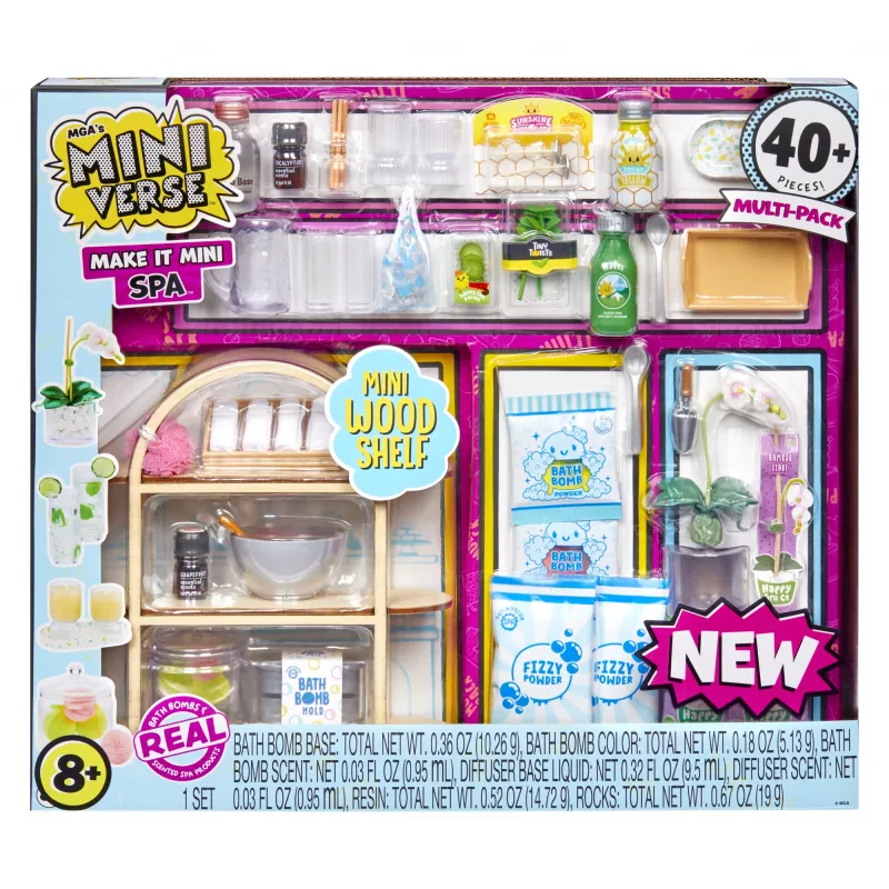 Miniverse Make It Mini SPA rinkinys, 8 metai, įvairiaspalvis, plastikinis