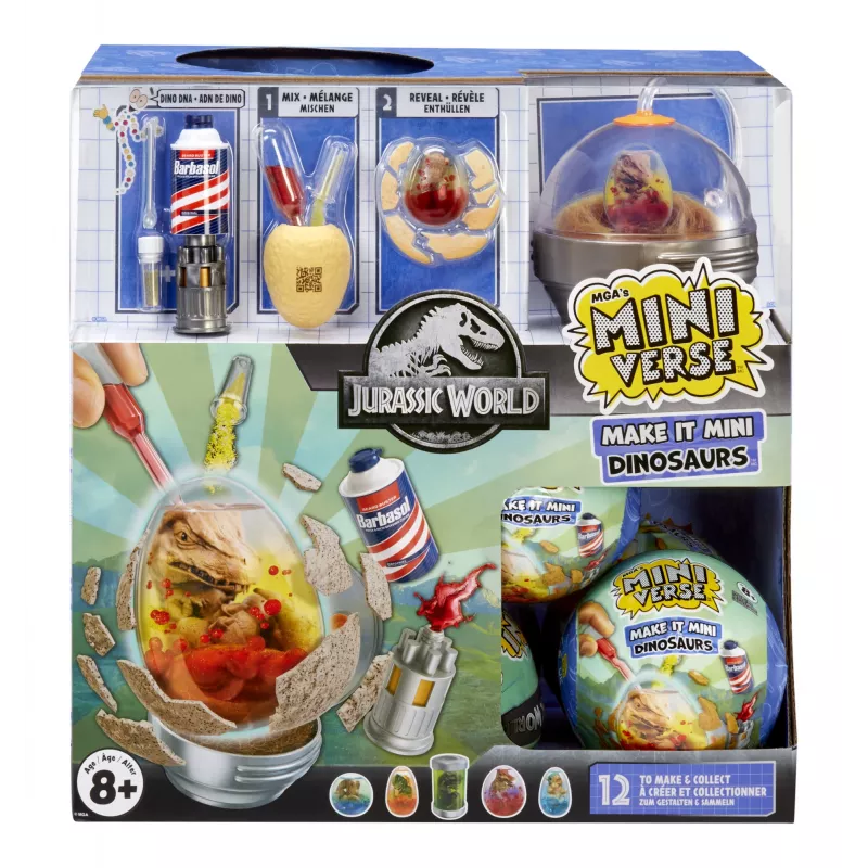 Miniverse Make It Mini Dinosaurs (Jurassic World) PDQ, 8 m., Daugiaspalvis, Plastikas