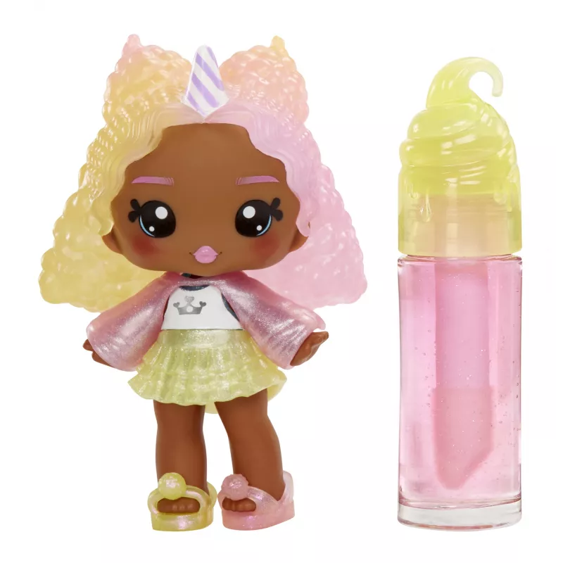 MGA Entertainment Yummiland lūpų blizgesio lėlė 2 serija - Cukraus vata (Nia Candy Fluff)
