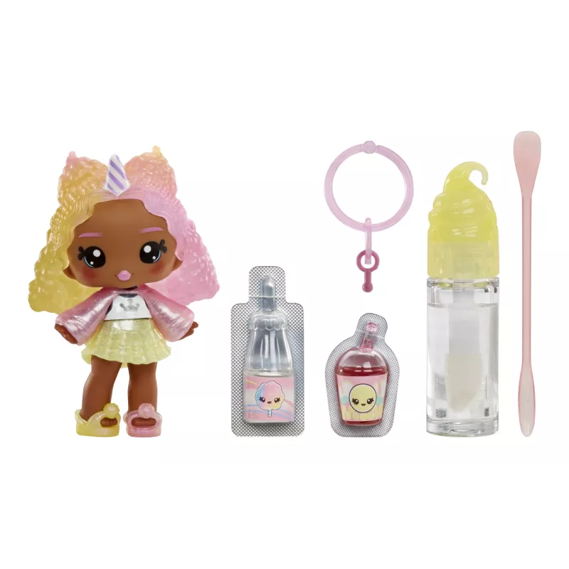 MGA Entertainment Yummiland lūpų blizgesio lėlė 2 serija - Cukraus vata (Nia Candy Fluff)