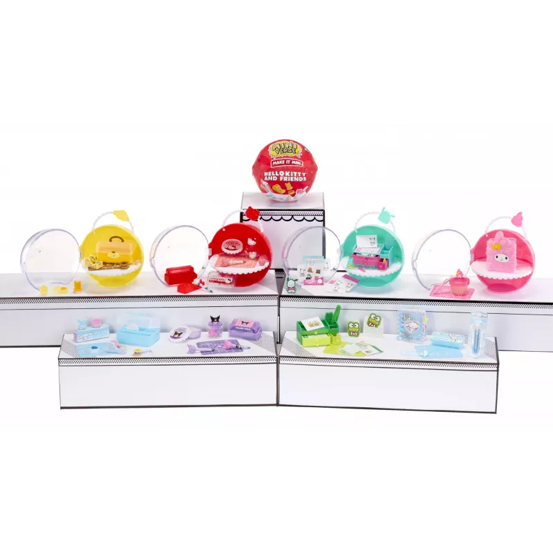 Miniverse Make It Mini Hello Kitty and Friends Series 3, 8 m., Hello Kitty, įvairiaspalvis, plastikas, derva
