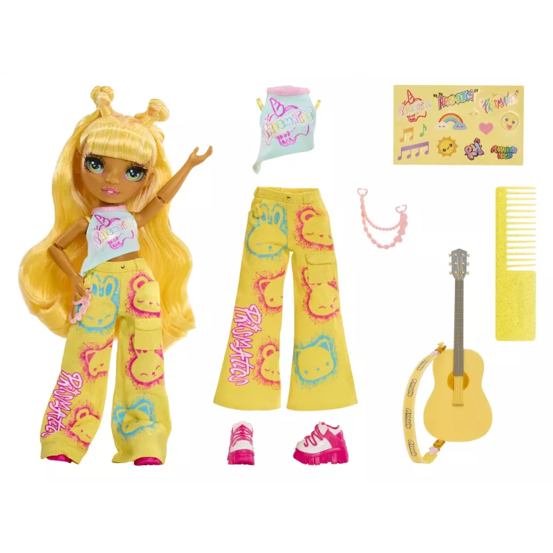Rainbow High Junior High Jr High roko grupės mados lėlės – Sunny
