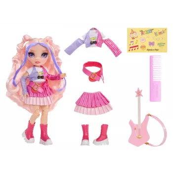 Rainbow High Jr High Rockband Fashion Dolls - Bella, Mados lėlė, Moteriška, 4 m., Berniukas/Mergaitė, Įvairiaspalvė