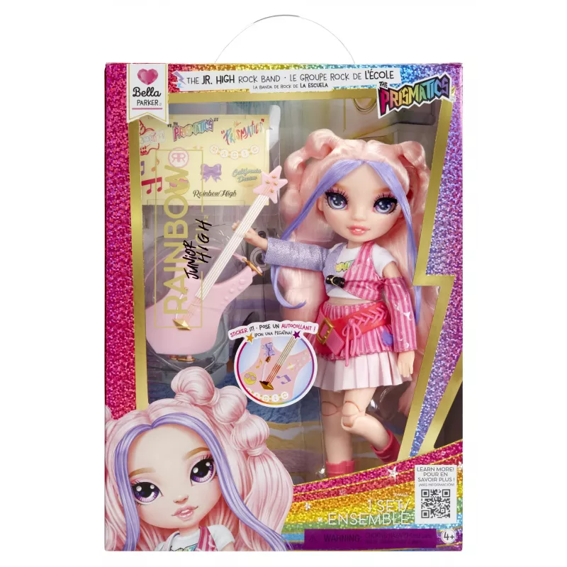 Rainbow High Jr High Rockband Fashion Dolls - Bella, Mados lėlė, Moteriška, 4 m., Berniukas/Mergaitė, Įvairiaspalvė