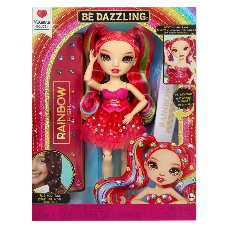 Rainbow High Be Dazzling mados lėlės – Vivienne Rouge (raudona)