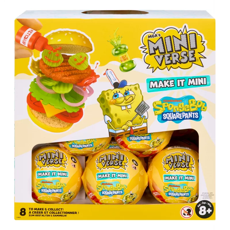 Miniverse Make It Mini SpongeBob SquarePants, 8 m., Daugiaspalvis