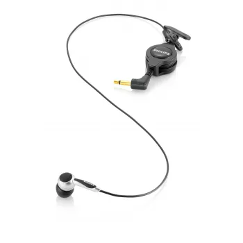 Philips telefono garso paėmimo mikrofonas, laidinis, skambučiams / muzikai, ausinės, juoda, sidabrinė