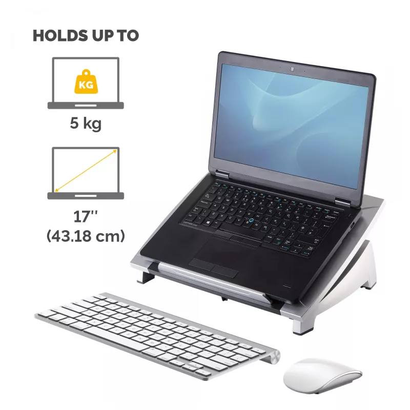 Fellowes Office Suites nešiojamojo kompiuterio stovas, juodas, 43,2 cm (17 colių), 5 kg, 140–190 mm, 382 mm, 290 mm
