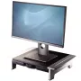 „Fellowes“ kompiuterio monitoriaus stovas su 5 aukščio reguliavimais – „Office Suites“ monitoriaus pakyla su laikymo dėklu – ergonomiškas reguliuojamas kompiuterio monitoriaus stovas – maks. svoris 36 kg / maks. dydis 28 coliai – grafitas