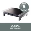 „Fellowes“ kompiuterio monitoriaus stovas su 5 aukščio reguliavimais – „Office Suites“ monitoriaus pakyla su laikymo dėklu – ergonomiškas reguliuojamas kompiuterio monitoriaus stovas – maks. svoris 36 kg / maks. dydis 28 coliai – grafitas