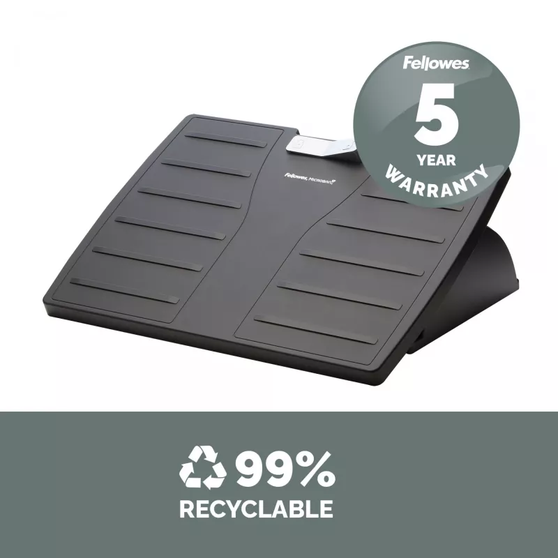 Fellowes pakojis po stalu - Office Suites pakojis po stalu, ergonominis pakojis su 3 reguliuojamomis aukščio padėtimis ir antibakterine technologija - pakojis biurui ir namams - juoda
