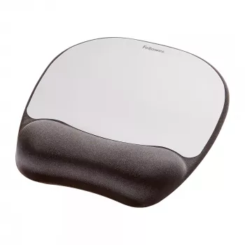 Fellowes pelės kilimėlis su riešo atrama - atminties putų pelės kilimėlis su minkšta putų pagalvėle - ergonomiškas pelės kilimėlis kompiuteriui, nešiojamam kompiuteriui, namų biurui - suderinamas su lazerinėmis ir optinėmis pelėmis - sidabrinis