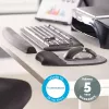 Fellowes pelės kilimėlis su riešo atrama - atminties putų pelės kilimėlis su minkšta putų pagalvėle - ergonomiškas pelės kilimėlis kompiuteriui, nešiojamam kompiuteriui, namų biurui - suderinamas su lazerinėmis ir optinėmis pelėmis - sidabrinis