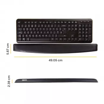 „Fellowes“ klaviatūros riešo atrama - atminties putų riešo atrama - ergonomiška riešo atrama kompiuteriui, nešiojamam kompiuteriui, naudojimui namų biure - juoda