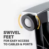 Fellowes nešiojamojo kompiuterio stovas stalui – Office Suites Plus reguliuojamas nešiojamojo kompiuterio stovas namams ir biurui – nešiojamojo kompiuterio pakyla su 5 aukščio reguliavimo padėtimis – maks. monitoriaus dydis 17 colių, maks. svoris 5 kg – juoda/sidabrinė