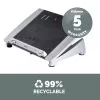 Fellowes nešiojamojo kompiuterio stovas stalui – Office Suites Plus reguliuojamas nešiojamojo kompiuterio stovas namams ir biurui – nešiojamojo kompiuterio pakyla su 5 aukščio reguliavimo padėtimis – maks. monitoriaus dydis 17 colių, maks. svoris 5 kg – juoda/sidabrinė