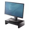 Fellowes kompiuterio monitoriaus stovas su 3 aukščio reguliavimais - Designer Suites monitoriaus pakyla su daiktadėže - ergonominis reguliuojamas monitoriaus stovas kompiuteriams - maks. svoris 18 kg / maks. dydis 21 col. - juoda/perlamutrinė