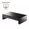 Fellowes kompiuterio monitoriaus stovas su 3 aukščio reguliavimais - Designer Suites monitoriaus pakyla su daiktadėže - ergonominis reguliuojamas monitoriaus stovas kompiuteriams - maks. svoris 18 kg / maks. dydis 21 col. - juoda/perlamutrinė