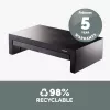 Fellowes kompiuterio monitoriaus stovas su 3 aukščio reguliavimais - Designer Suites monitoriaus pakyla su daiktadėže - ergonominis reguliuojamas monitoriaus stovas kompiuteriams - maks. svoris 18 kg / maks. dydis 21 col. - juoda/perlamutrinė