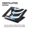 Fellowes Designer Suites nešiojamojo kompiuterio stovas, Nešiojamojo kompiuterio stovas, Juoda, Plastikas, 43,2 cm (17 colių), 11,3 kg, FIRA International, EN ISO 9241-5