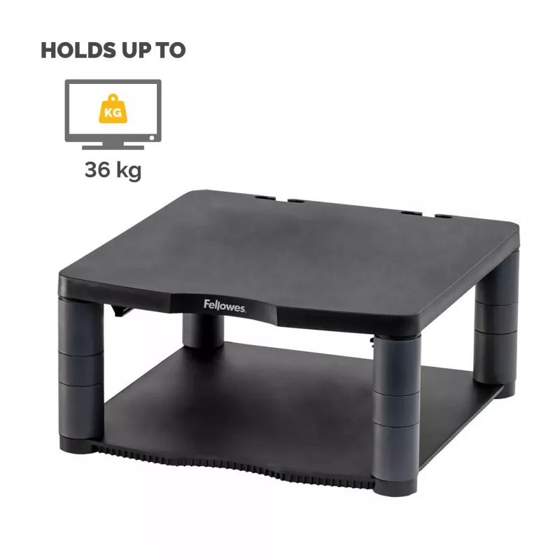 Fellowes Premium Monitor Riser Graphite, laisvai pastatomas, 36 kg, 53,3 cm (21 col.), aukščio reguliavimas, grafito spalvos