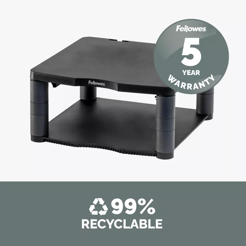 Fellowes Premium Monitor Riser Graphite, laisvai pastatomas, 36 kg, 53,3 cm (21 col.), aukščio reguliavimas, grafito spalvos