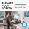 Fellowes kompiuterio monitoriaus stovas su 3 aukščio reguliavimais - Premium Monitor Riser Plus su kabelių valdymu - Ergonominis reguliuojamas monitoriaus stovas kompiuteriams - Maks. svoris 36 kg / Maks. dydis 21 col. - Grafitinis