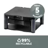 Fellowes kompiuterio monitoriaus stovas su 3 aukščio reguliavimais - Premium Monitor Riser Plus su kabelių valdymu - Ergonominis reguliuojamas monitoriaus stovas kompiuteriams - Maks. svoris 36 kg / Maks. dydis 21 col. - Grafitinis