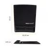Fellowes pelės kilimėlis su riešo atrama - Health-V pelės kilimėlis su antibakterine apsauga - ergonominis pelės kilimėlis kompiuteriui, nešiojamam kompiuteriui, namų biurui - juodas