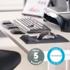 Fellowes pelės kilimėlis su riešo atrama - Health-V pelės kilimėlis su antibakterine apsauga - ergonominis pelės kilimėlis kompiuteriui, nešiojamam kompiuteriui, namų biurui - juodas