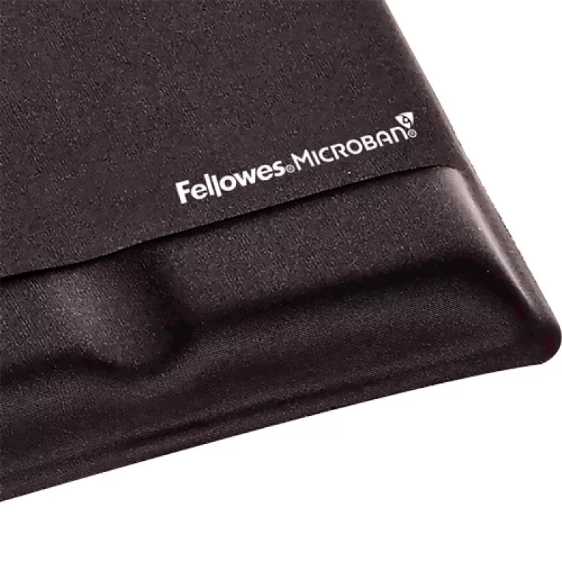 Fellowes pelės kilimėlis su riešo atrama - Health-V pelės kilimėlis su antibakterine apsauga - ergonominis pelės kilimėlis kompiuteriui, nešiojamam kompiuteriui, namų biurui - juodas