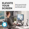 Fellowes kompiuterio monitoriaus stovas su 3 aukščio reguliavimais - Smart Suites monitoriaus pakyla - ergonomiškas reguliuojamas monitoriaus stovas kompiuteriams - maks. svoris 10 kg / maks. dydis 21 col. - juodas