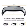 Fellowes kompiuterio monitoriaus stovas su 3 aukščio reguliavimais - Smart Suites monitoriaus pakyla - ergonomiškas reguliuojamas monitoriaus stovas kompiuteriams - maks. svoris 10 kg / maks. dydis 21 col. - juodas
