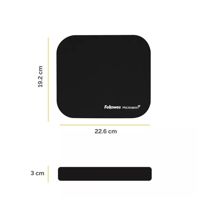 Fellowes 5933907 pelės kilimėlis Juoda