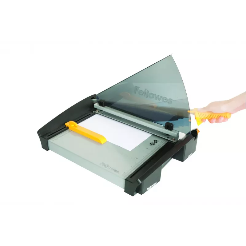 Popieriaus pjaustyklė Fellowes Plasma A3/180 — pjovimo ilgis 46 cm, talpa 40 lapų, grafito/sidabro/geltona
