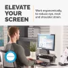 “Fellowes” kompiuterio monitoriaus stovas su 3 aukščio reguliavimais - “Smart Suites” monitoriaus pakyla “Plus” su saugojimo vieta - ergonomiškas reguliuojamas monitoriaus stovas kompiuteriams - maks. svoris 10 kg / maks. dydis 21 colis - juodas