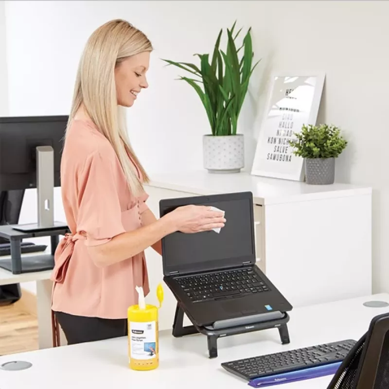 Fellowes 100 Screen Cleaning, įrangos valymo drėgnos servetėlės, LCD/TFT/Plasma, Įvairiaspalvė, 82 mm, 82 mm, 170 mm