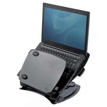 Fellowes Professional Series nešiojamojo kompiuterio darbo stotelė, juoda, metalinė, 85–245 mm, 400 mm, 58 mm, 341 mm
