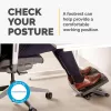 Fellowes pakojis po stalu - Professional Series Ultimate pėdų atrama ergonominis pakojis su 3 aukščio reguliavimu ir masažiniu paviršiumi - pakojis biurui ir namams - juoda
