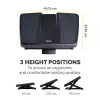 Fellowes pakojis po stalu - Professional Series Ultimate pėdų atrama ergonominis pakojis su 3 aukščio reguliavimu ir masažiniu paviršiumi - pakojis biurui ir namams - juoda