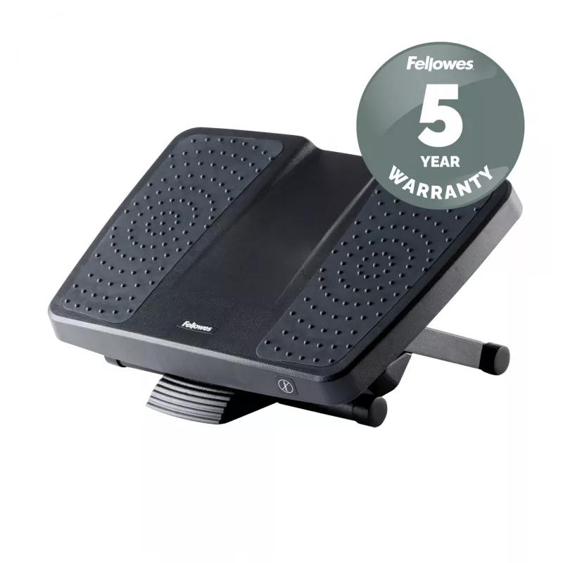 Fellowes pakojis po stalu - Professional Series Ultimate pėdų atrama ergonominis pakojis su 3 aukščio reguliavimu ir masažiniu paviršiumi - pakojis biurui ir namams - juoda