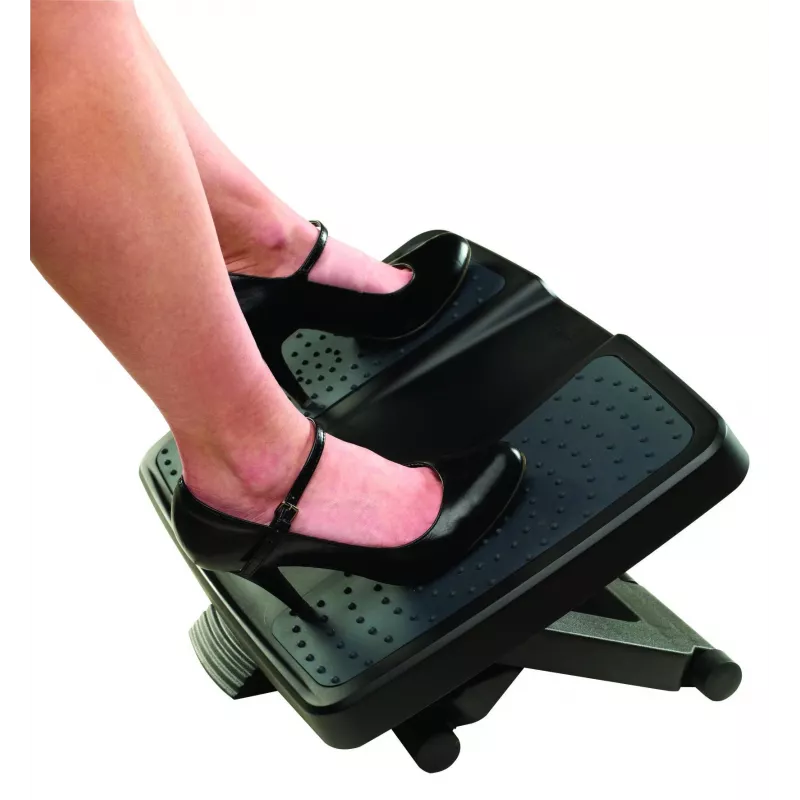 Fellowes pakojis po stalu - Professional Series Ultimate pėdų atrama ergonominis pakojis su 3 aukščio reguliavimu ir masažiniu paviršiumi - pakojis biurui ir namams - juoda