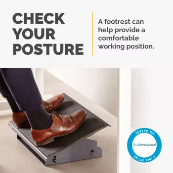 Fellowes Foot Rest Under Desk - Professional Series Under Desk Foot Rest Ergonomic Foot Rest with 3 Height Adjustable Positions & Non-Slip Platform Surface - Foot Rest Stool for Office & Home - Juoda