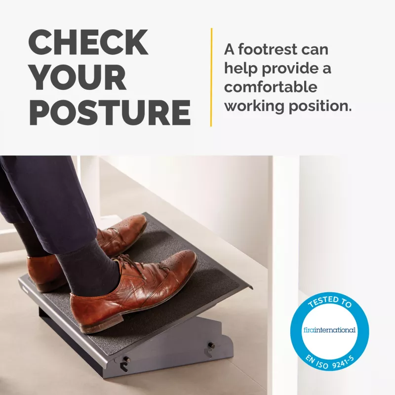 Fellowes Foot Rest Under Desk - Professional Series Under Desk Foot Rest Ergonomic Foot Rest with 3 Height Adjustable Positions & Non-Slip Platform Surface - Foot Rest Stool for Office & Home - Juoda