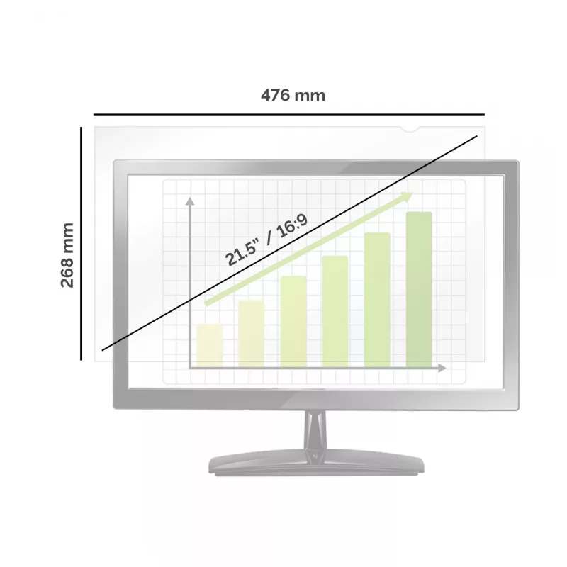 Fellowes PrivaScreen Juodaout privatumo filtras - 21,5 colio platus (16:9)