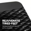 „Fellowes“ kojų atrama po stalu – „Refresh“ pėdų atrama, ergonominė kojų atrama su 2 aukščio reguliavimais ir masažiniu paviršiumi – kojų atramos taburetė biurui ir namams – juoda