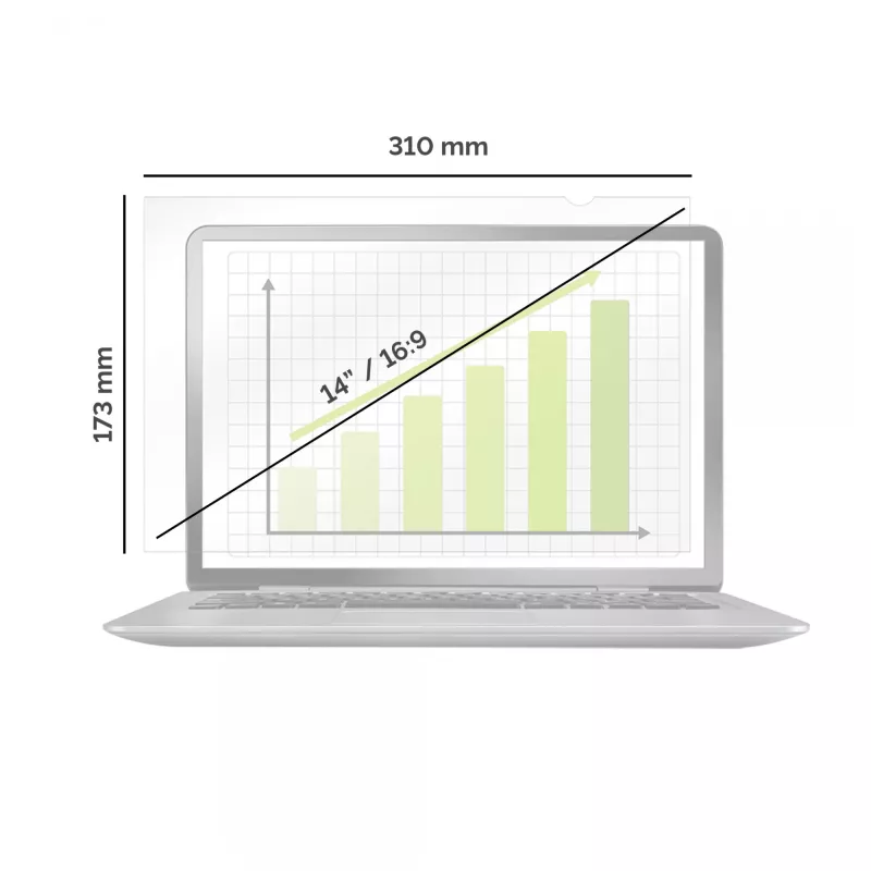Fellowes PrivaScreen 35,6 cm (14 col.) nešiojamam kompiuteriui berėmis ekrano privatumo filtras