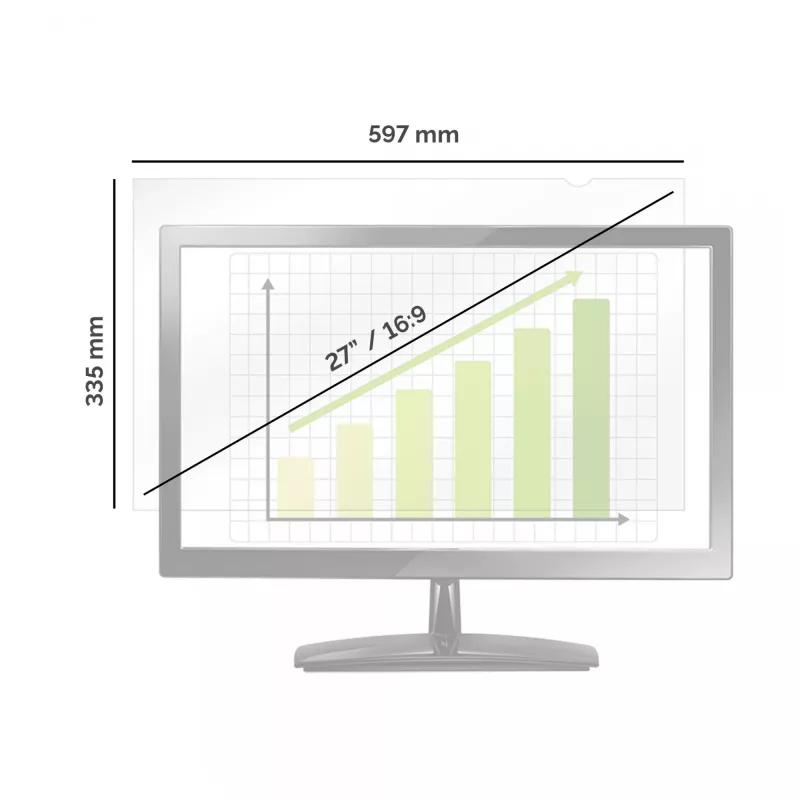 Fellowes PrivaScreen 68,6 cm (27 colių) monitoriaus berėmis ekrano privatumo filtras
