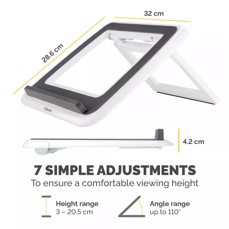 Nešiojamojo kompiuterio stovas Fellowes I-Spire Quick Lift Adjustable