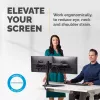 Fellowes Seasa dviejų monitorių laikiklis – laisvai stovintis monitoriaus tvirtinimas 8KG 27 colių ekranams – ergonomiškas reguliuojamas monitoriaus laikiklis – pakreipimas 45° pasukimas 120° pasukimas 360°, VESA 75 x 75/100 x 100 – juodas